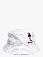 Polo Bear Cotton Bucket Hat - WHITE