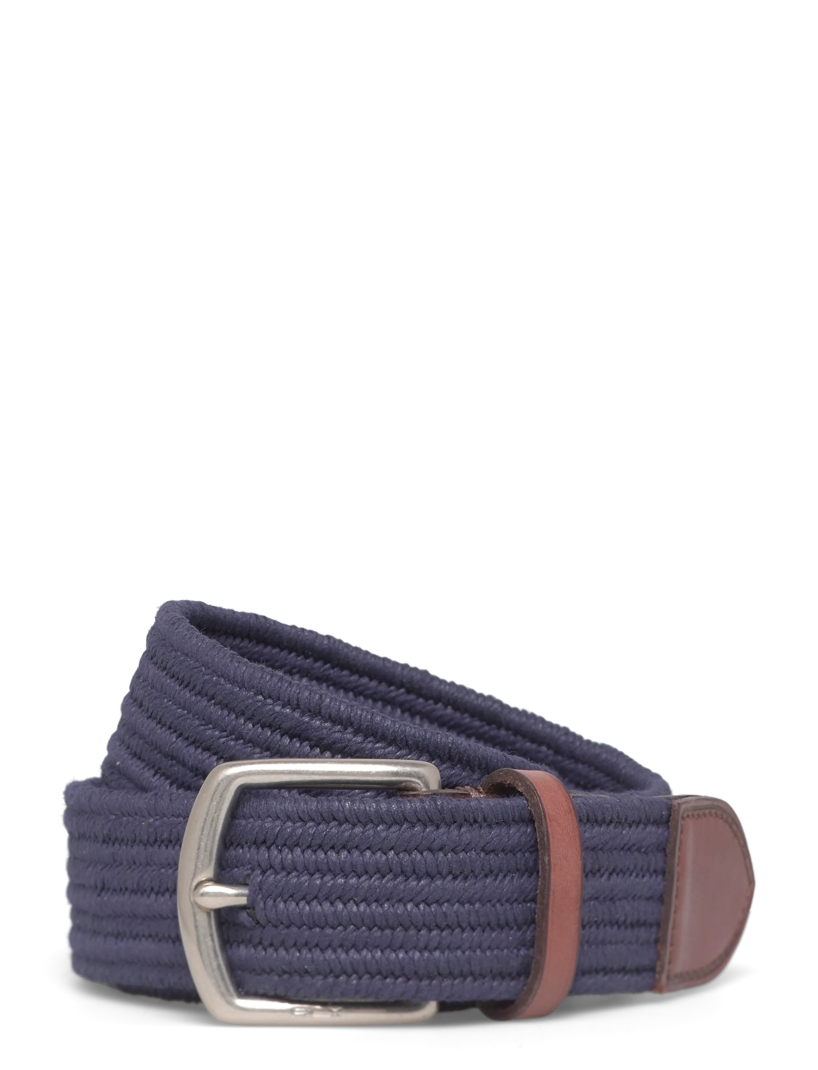 Ralph Lauren Golf Leather-Trim Webbed Belt - Bälten - NEWPORT NAVY / navy