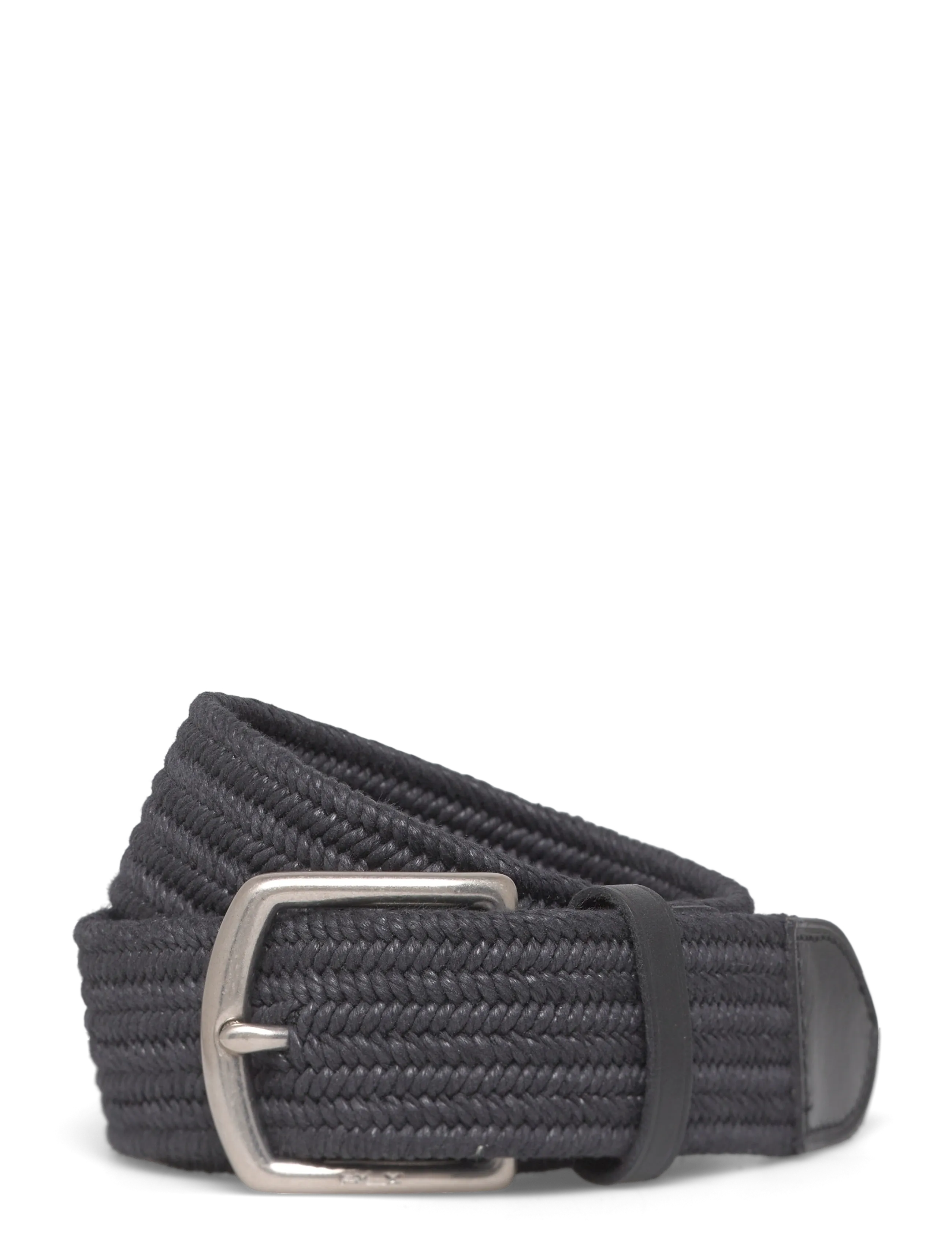 Ralph Lauren Golf Leather-Trim Webbed Belt - Nouveautes - POLO BLACK / black