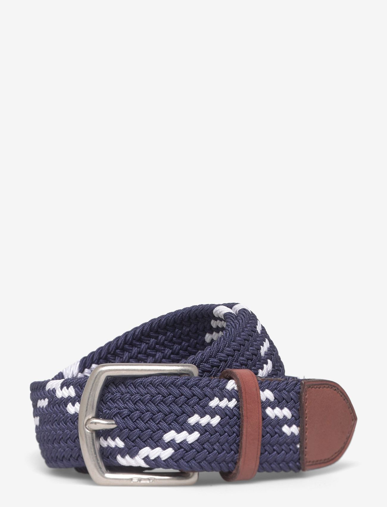 Ralph Lauren Golf - Leather-Trim Webbed Belt - accessories - navy/white - 0