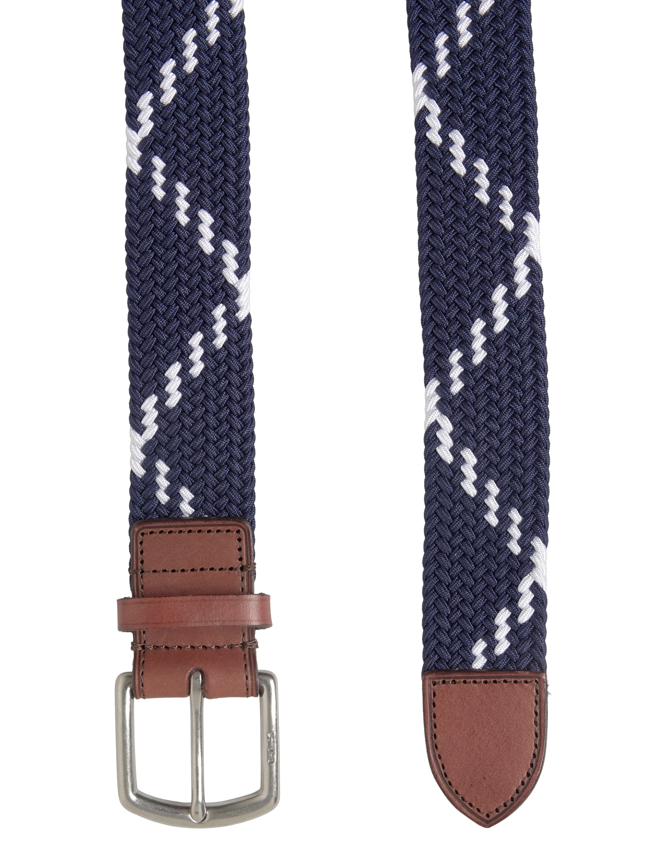 Ralph Lauren Golf - Leather-Trim Webbed Belt - aksessuaarid - navy/white - 1