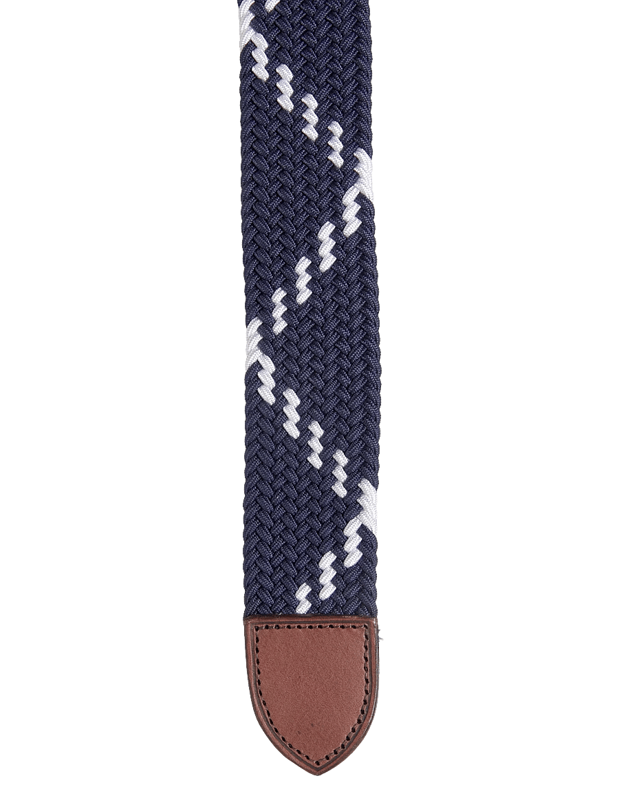 Ralph Lauren Golf - Leather-Trim Webbed Belt - accessoires - navy/white - 2