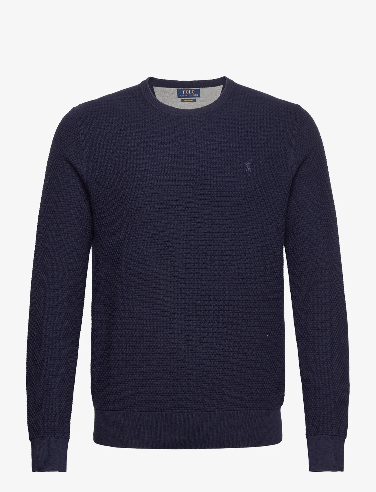 Ralph Lauren Golf - Textured Cotton Crewneck Sweater - megzti laisvalaikio drabužiai - refined_navy/c795 - 0
