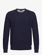 Textured Cotton Crewneck Sweater - REFINED_NAVY/C795