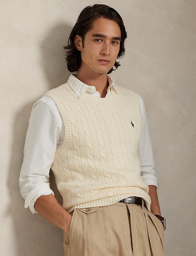 Ralph Lauren Golf - Cable-Knit Cotton Sweater Vest - andover cream - 4