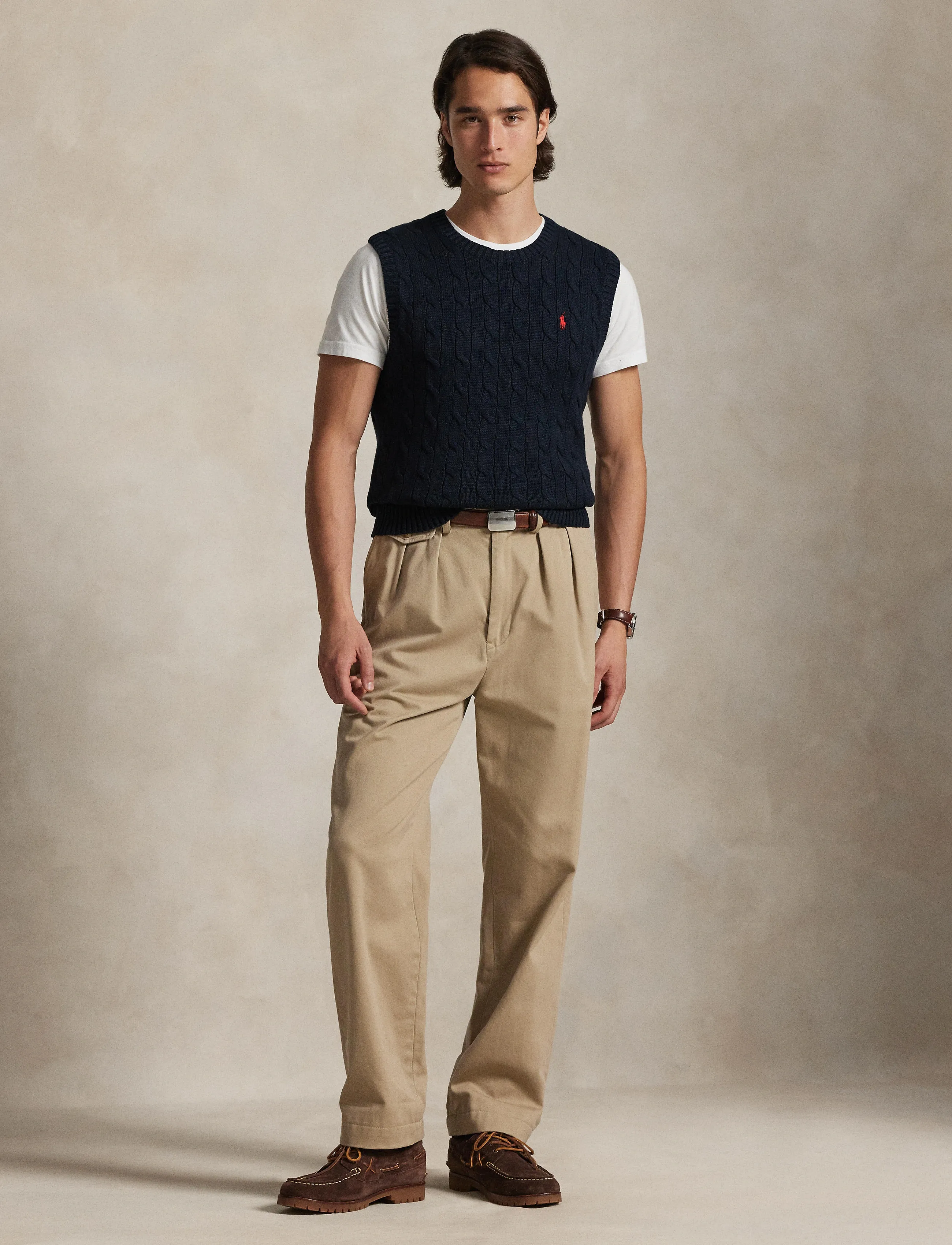 Ralph Lauren Golf Cable-Knit Cotton Sweater Vest - Vintergarderobe - HUNTER NAVY / navy