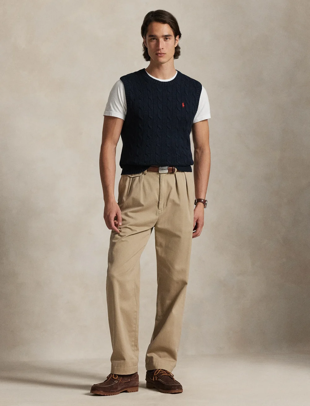 Ralph Lauren Golf - Cable-Knit Cotton Sweater Vest - gestrickte westen - hunter navy - 0