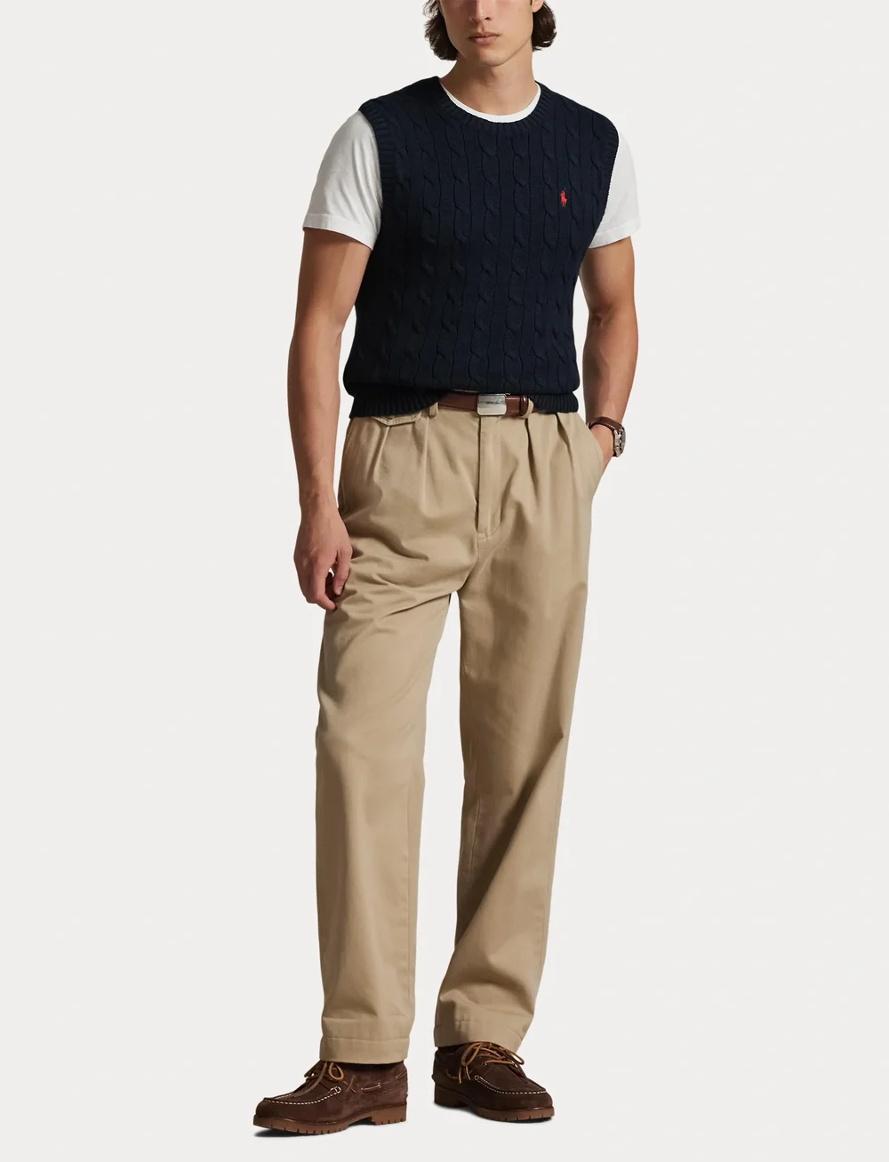 Ralph Lauren Golf - Cable-Knit Cotton Sweater Vest - gestrickte westen - hunter navy - 4