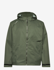 Water-Repellent Hooded Jacket - FOSSIL GREEN