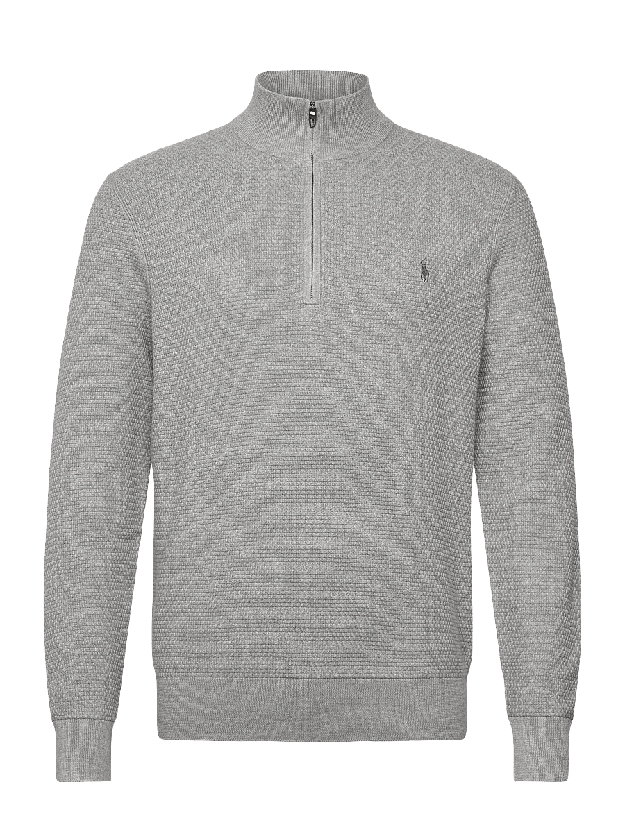 Ralph Lauren Golf - 2/48 COTTON COOLMAX-SWEATER-HALF ZIP - sweatshirts - andover heather - 1