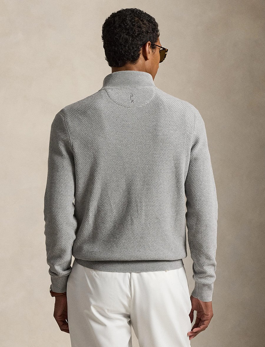 Ralph Lauren Golf - 2/48 COTTON COOLMAX-SWEATER-HALF ZIP - sweatshirts - andover heather - 3