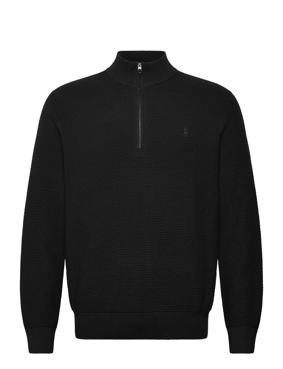Ralph Lauren Golf - 2/48 COTTON COOLMAX-SWEATER-HALF ZIP - sweatshirts - polo black - 0
