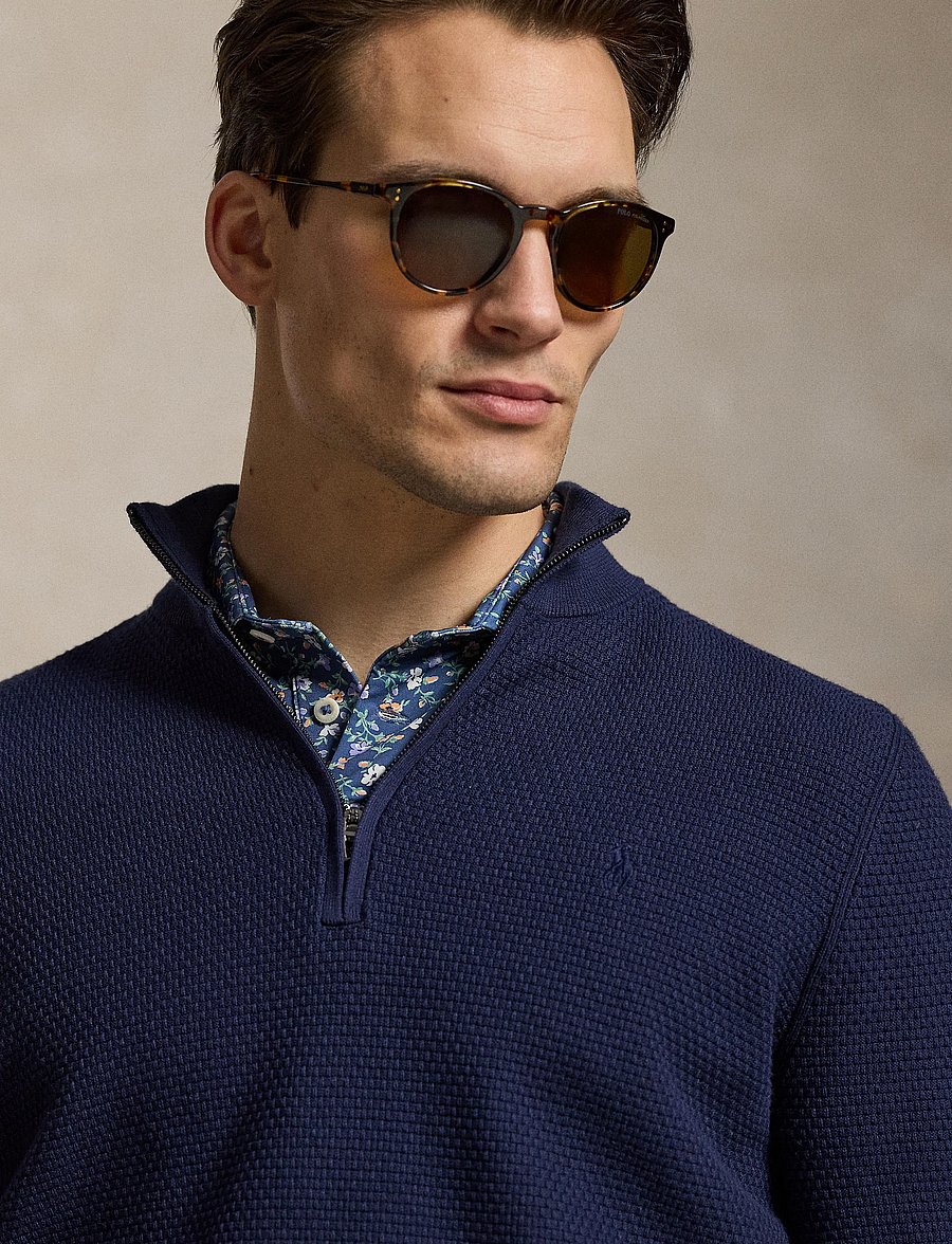 Ralph Lauren Golf - 2/48 COTTON COOLMAX-SWEATER-HALF ZIP - sweatshirts - refined navy - 4