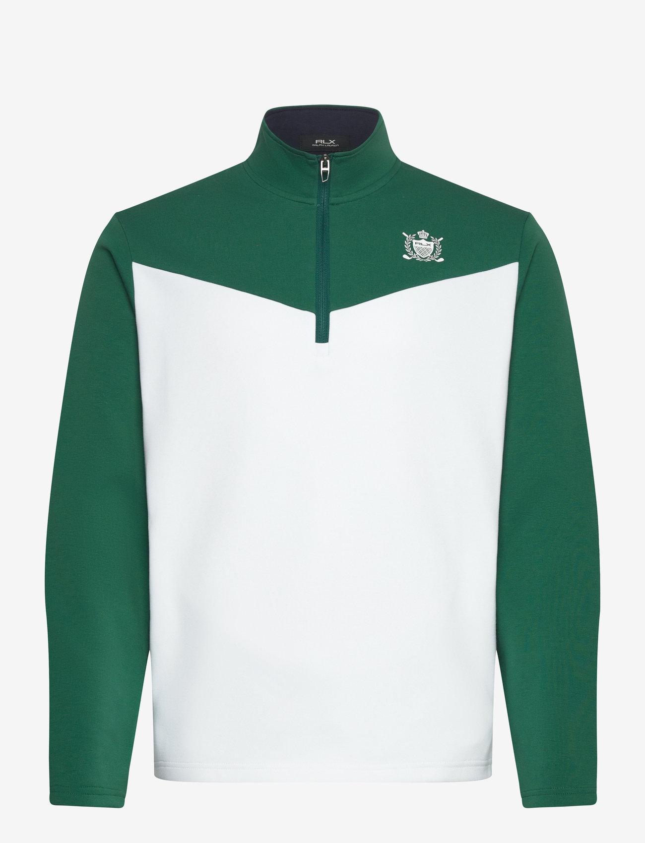 Ralph Lauren Golf - Color-Blocked Double-Knit Pullover - dzianinowe - kelly green/ceram - 0