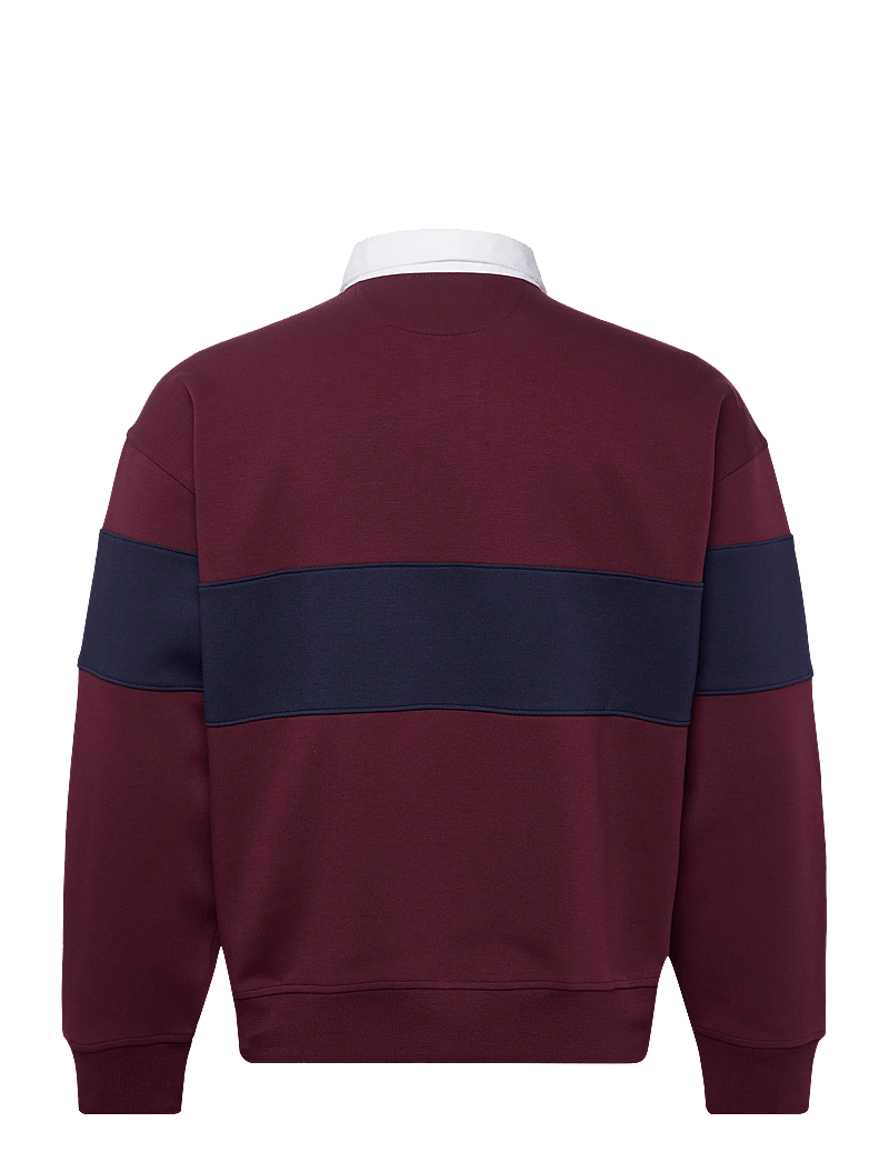 Ralph Lauren Golf - Relaxed Fit Crest Rugby Sweatshirt - sweatshirts - rich ruby/refined - 1