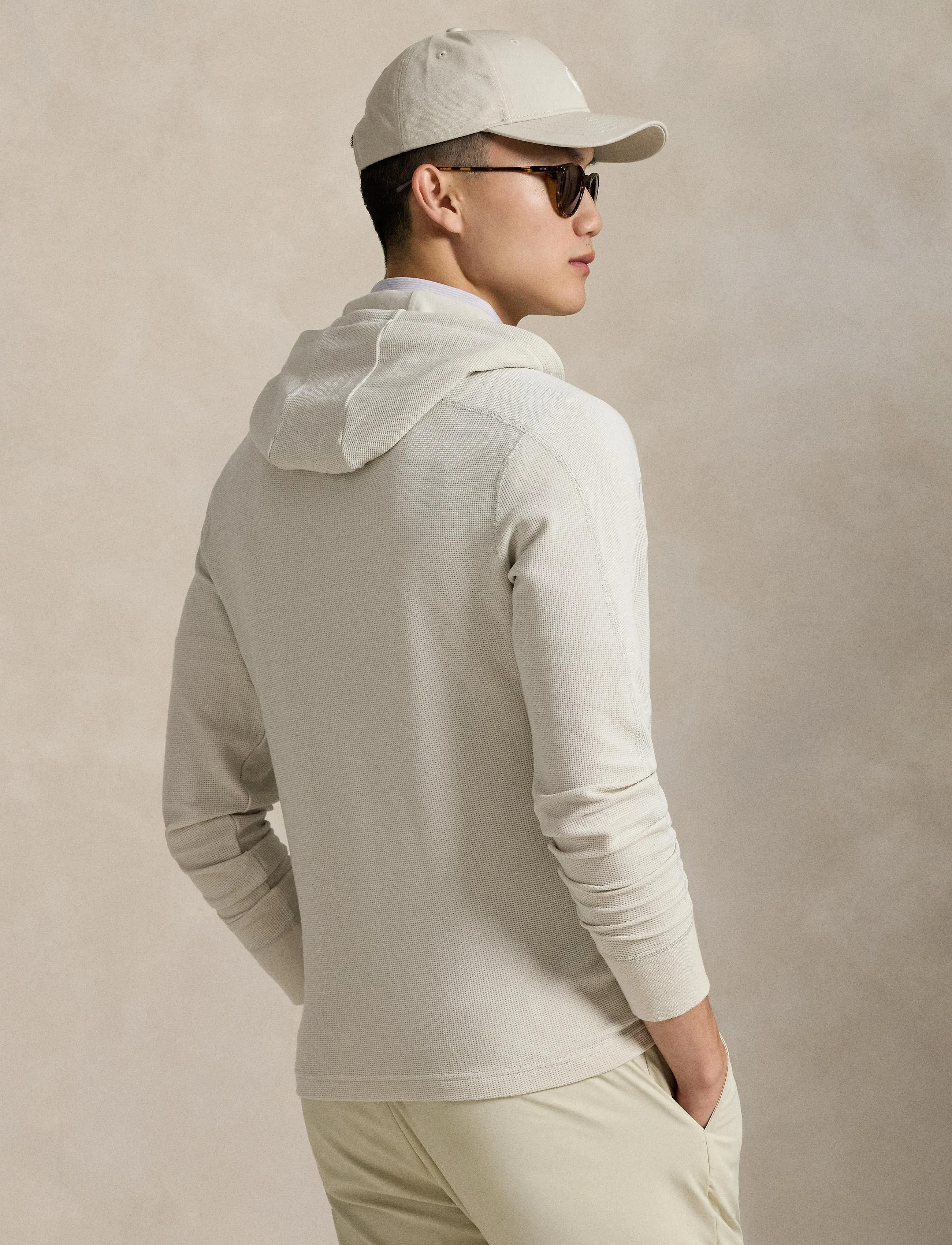 Ralph Lauren Golf Performance Waffle-Knit Hoodie, XXL, White, Sport Sweatshirts & Hoodies > Sport Hoodies, Herre