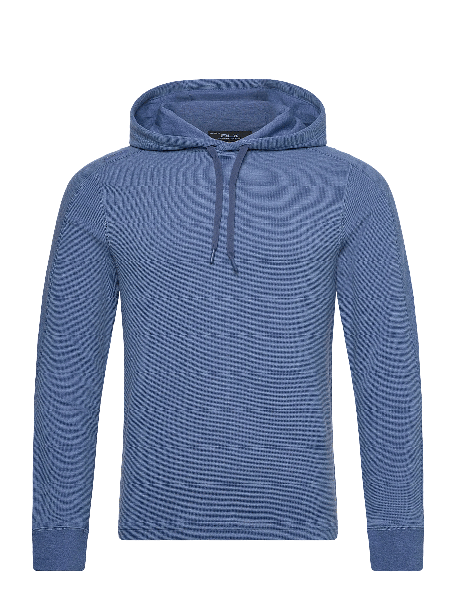 Ralph Lauren Golf - Performance Waffle-Knit Hoodie - huvtröjor - fog blue heather - 1