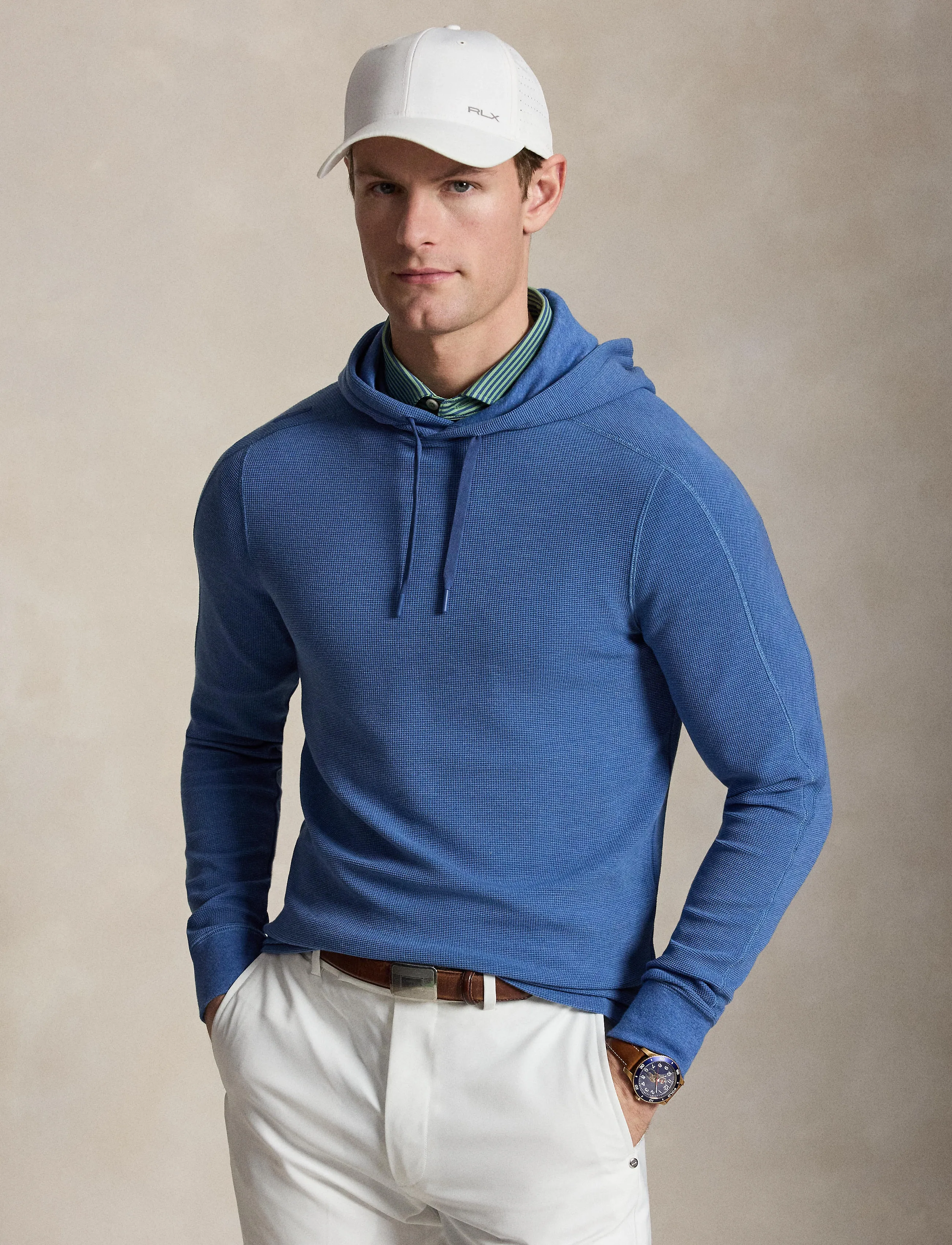 Performance Waffle-Knit Hoodie 2