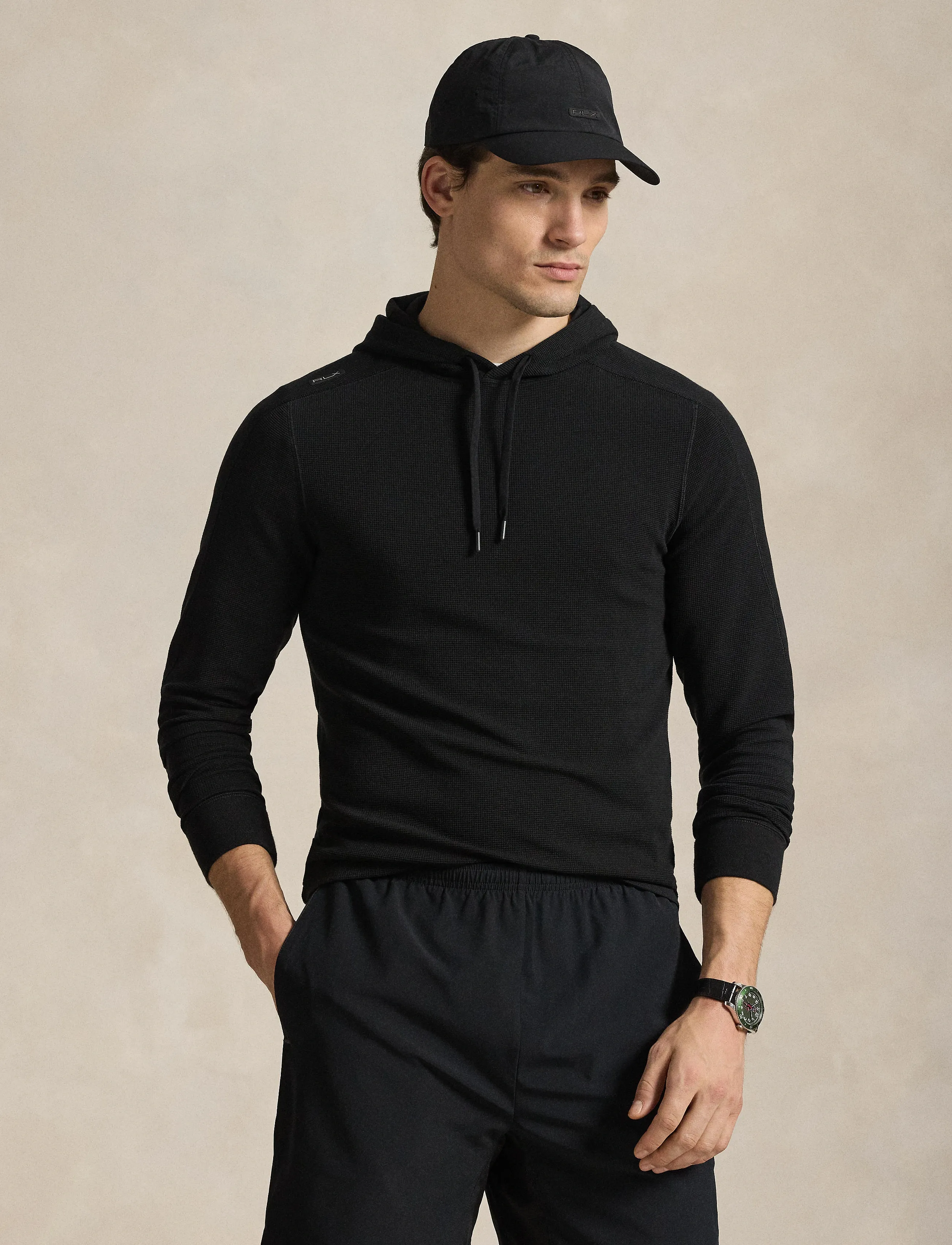 Performance Waffle-Knit Hoodie 2