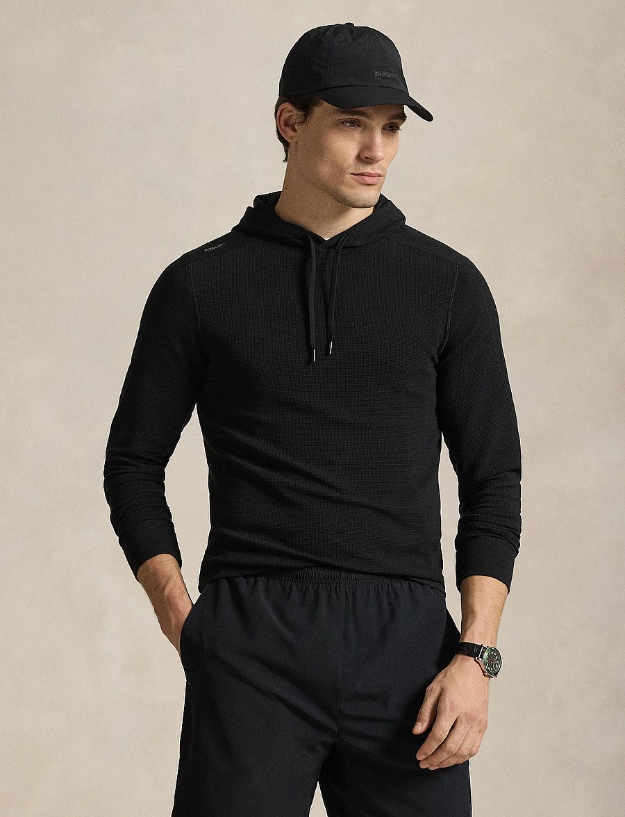 Ralph Lauren Golf - Performance Waffle-Knit Hoodie - alussärgid - polo black - 3