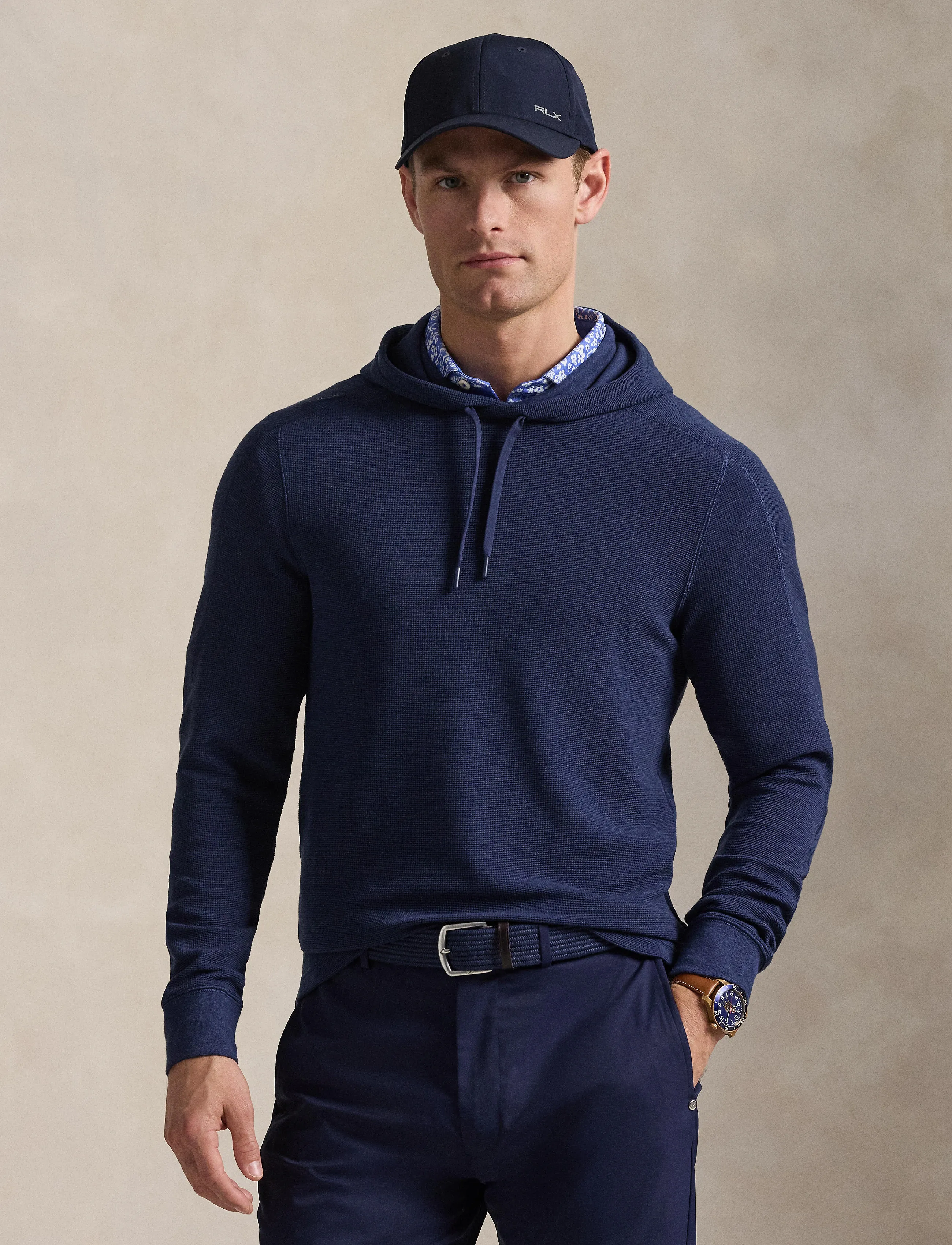 Performance Waffle-Knit Hoodie 2