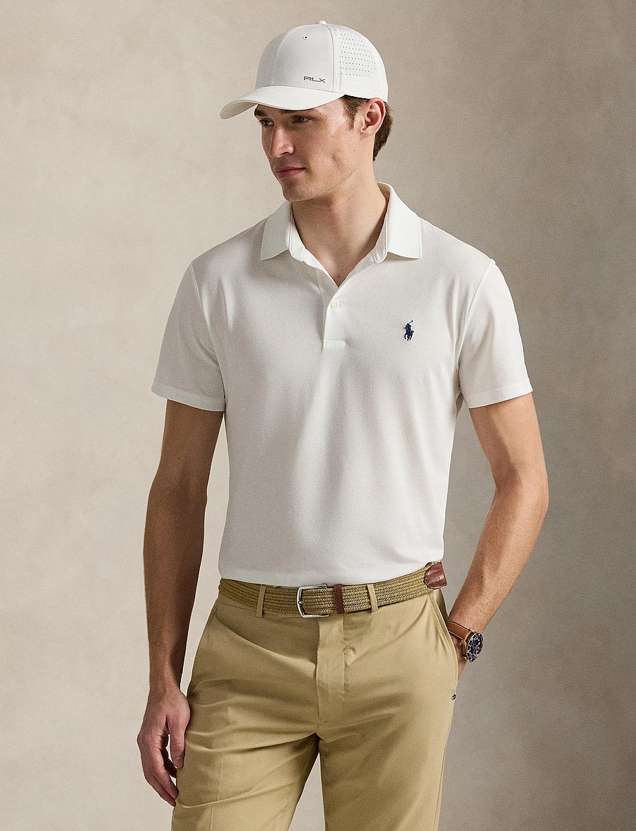 Ralph Lauren Golf - Tailored Fit Performance Polo Shirt - oberteile & t-shirts - ceramic white - 0