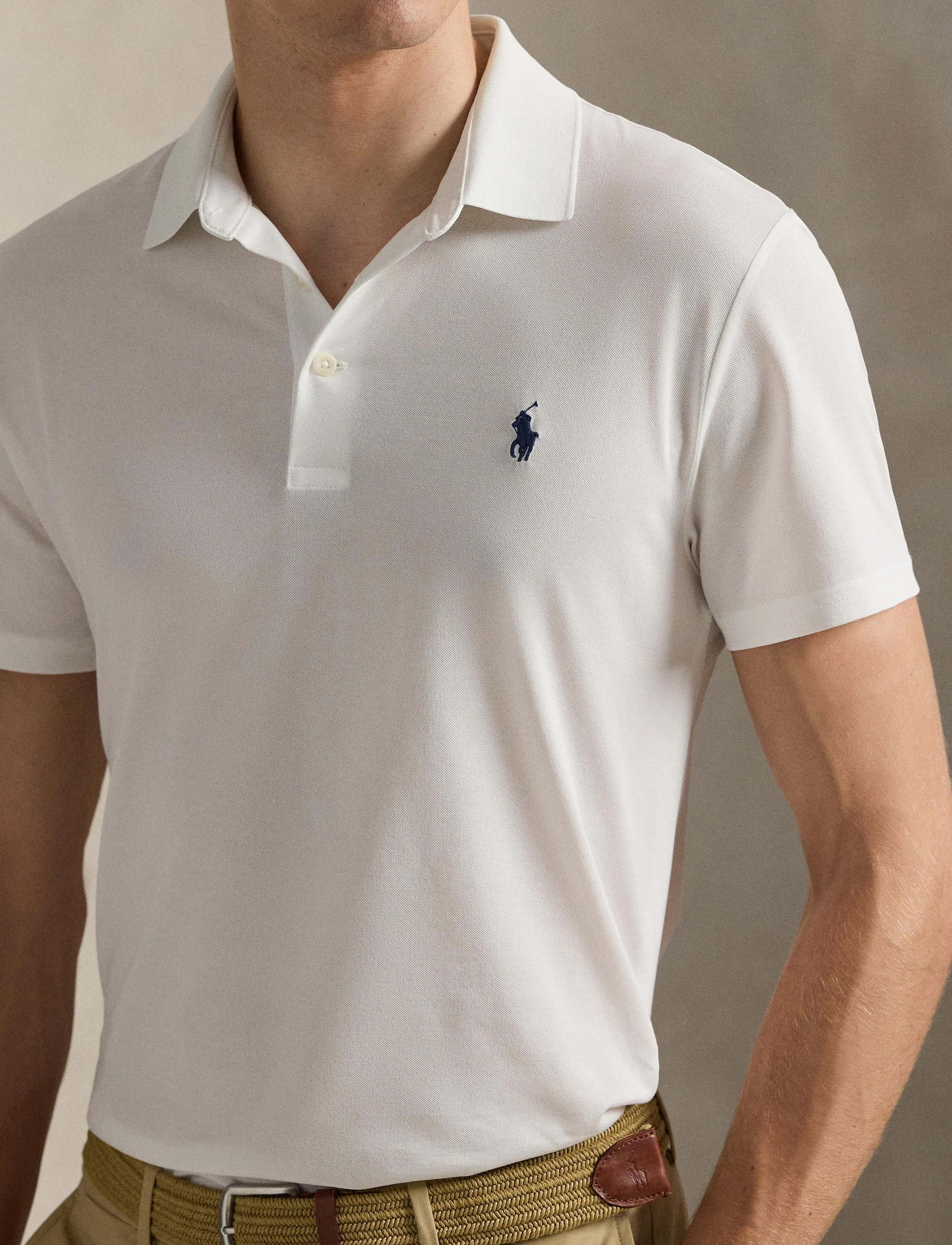Ralph Lauren Golf - Tailored Fit Performance Polo Shirt - toppe & t-shirts - ceramic white - 4
