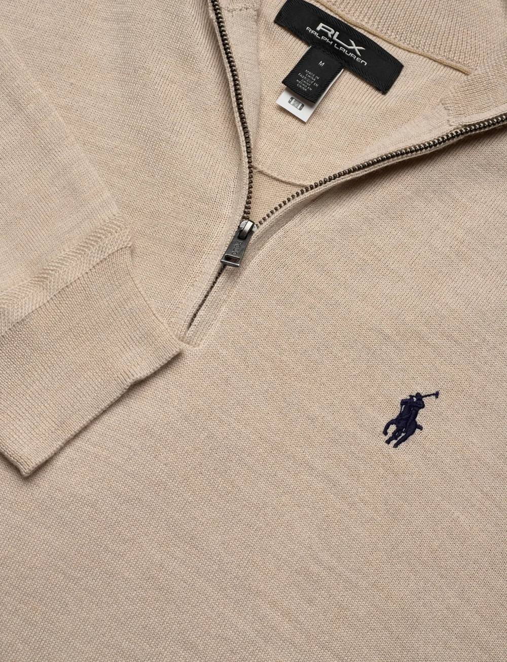 Ralph Lauren Golf - Performance Quarter-Zip Sweater - toppe & t-shirts - ecru tan heather - 2