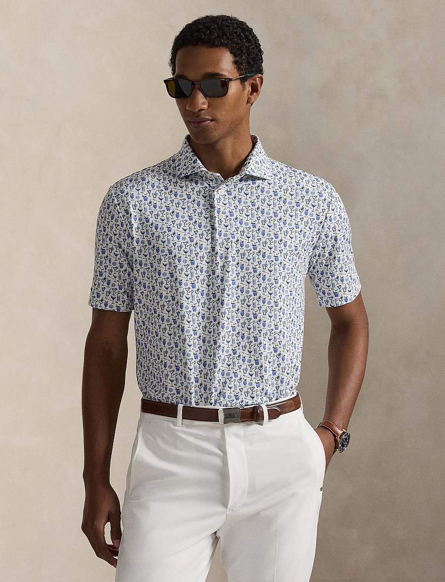 Ralph Lauren Golf - LIGHTWEIGHT AIRFLOW-KNT-POLO - alussärgid ja t-särgid - ceramic white chi - 0
