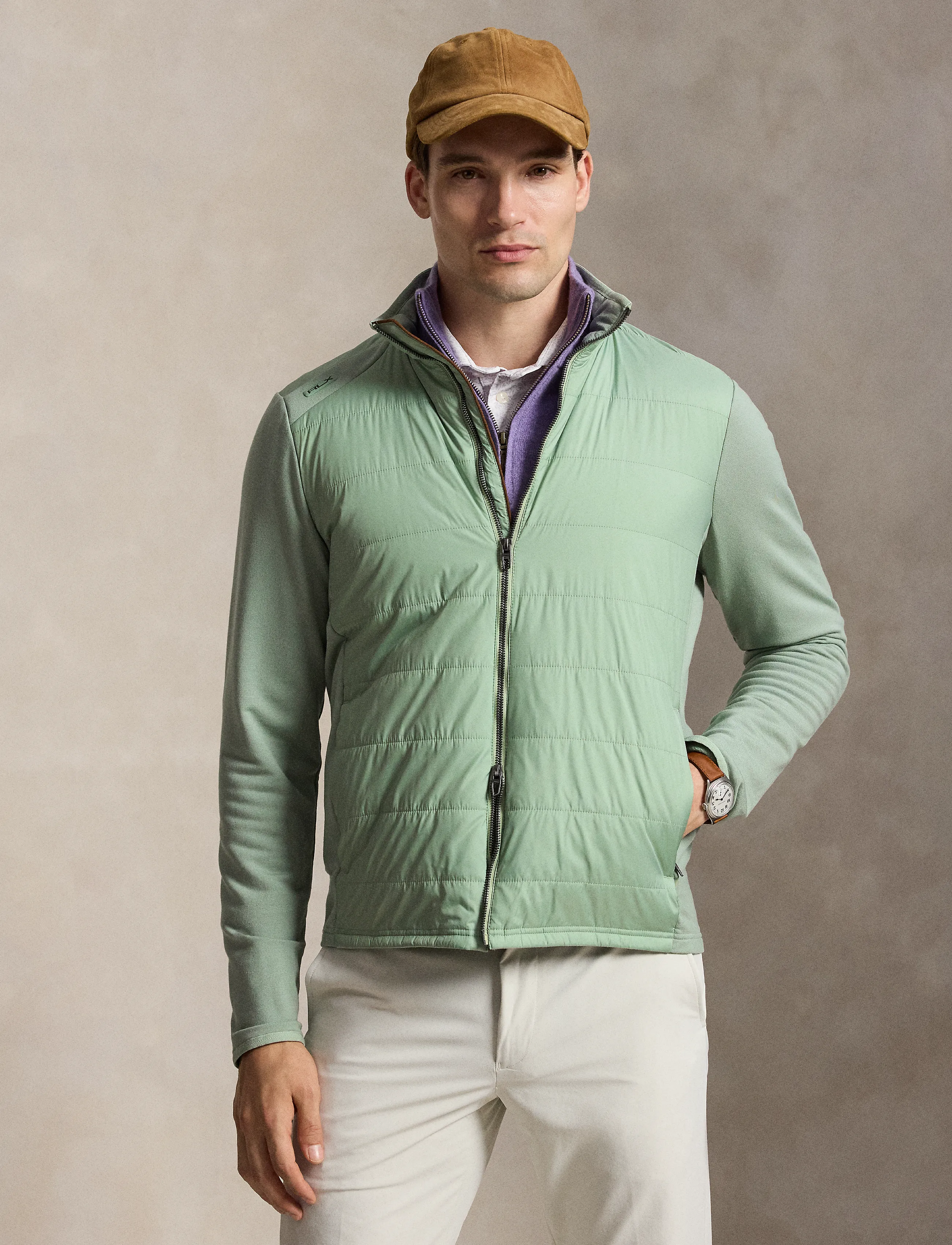 Ralph Lauren Golf - PERFORMANCE WOOL-KNT-SWEATSHIRT - sulejoped ja voodriga joped - light green - 2