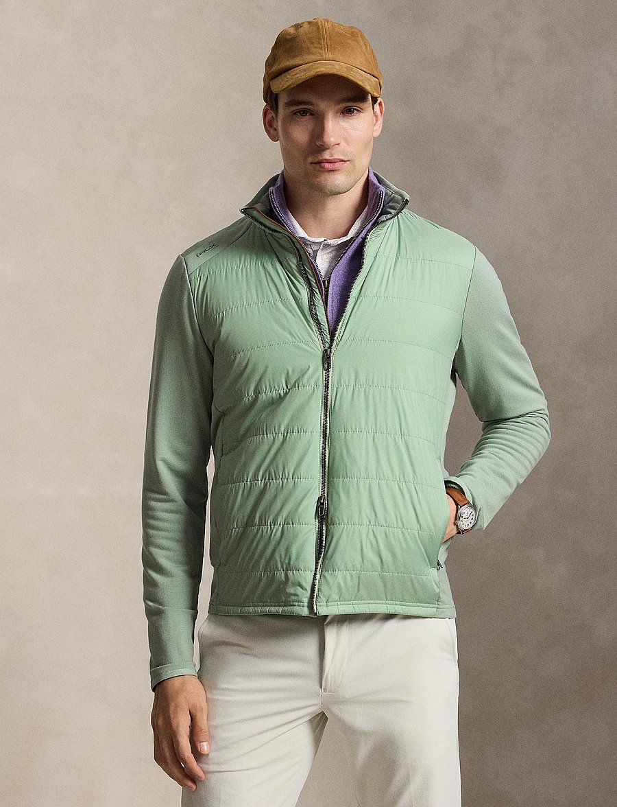 Ralph Lauren Golf - PERFORMANCE WOOL-KNT-SWEATSHIRT - sulejoped ja voodriga joped - light green - 2