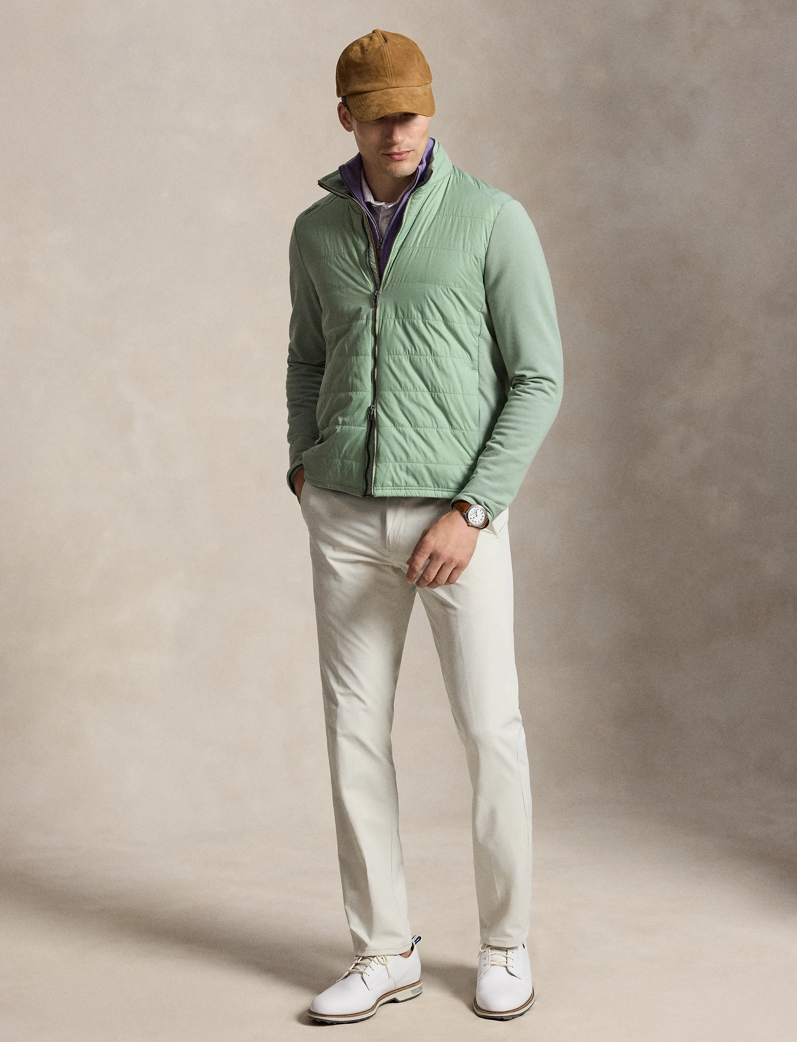 Ralph Lauren Golf - PERFORMANCE WOOL-KNT-SWEATSHIRT - sulejoped ja voodriga joped - light green - 3