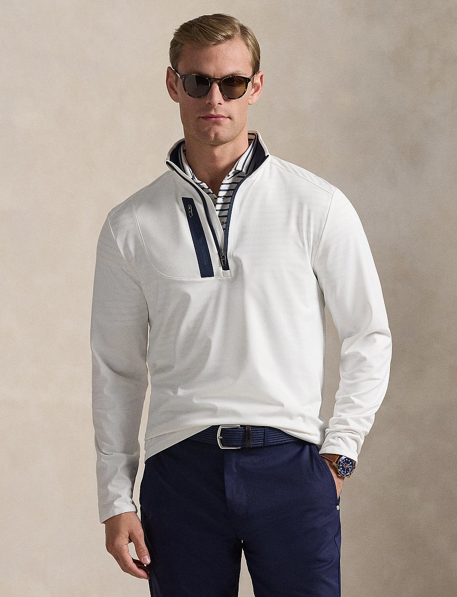 Ralph Lauren Golf - Stretch Jersey Pullover - fleeces & midlayers - ceramic white - 3