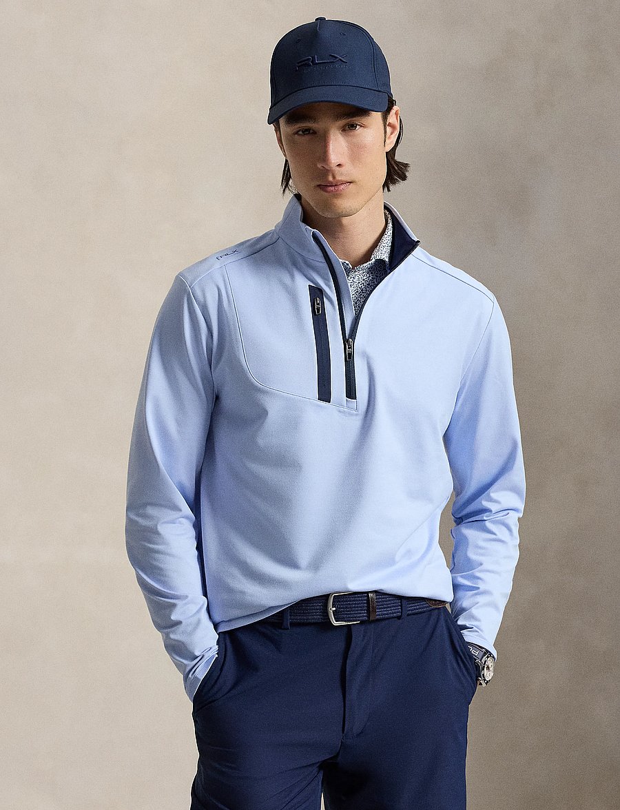 Ralph Lauren Golf - Stretch Jersey Pullover - fleeces & midlayers - pebble blue - 5