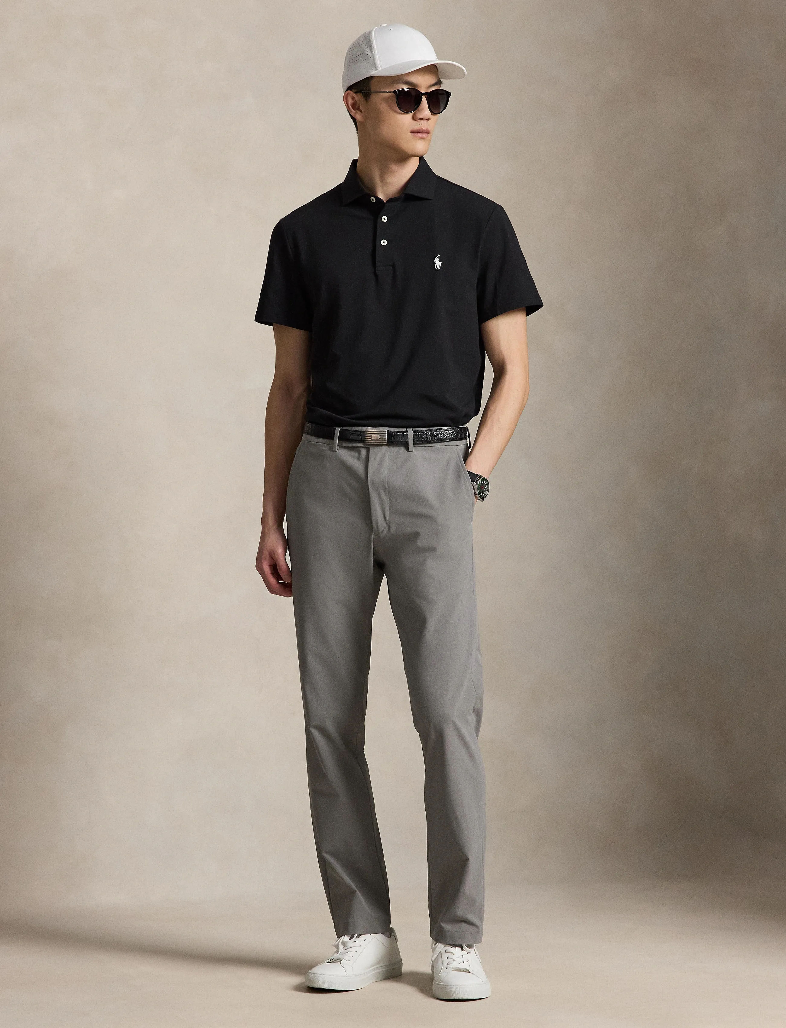 Ralph Lauren Golf Energy Lisle-Knt-Polo, Mænd, Polo T-shirt, Sort, Str: M