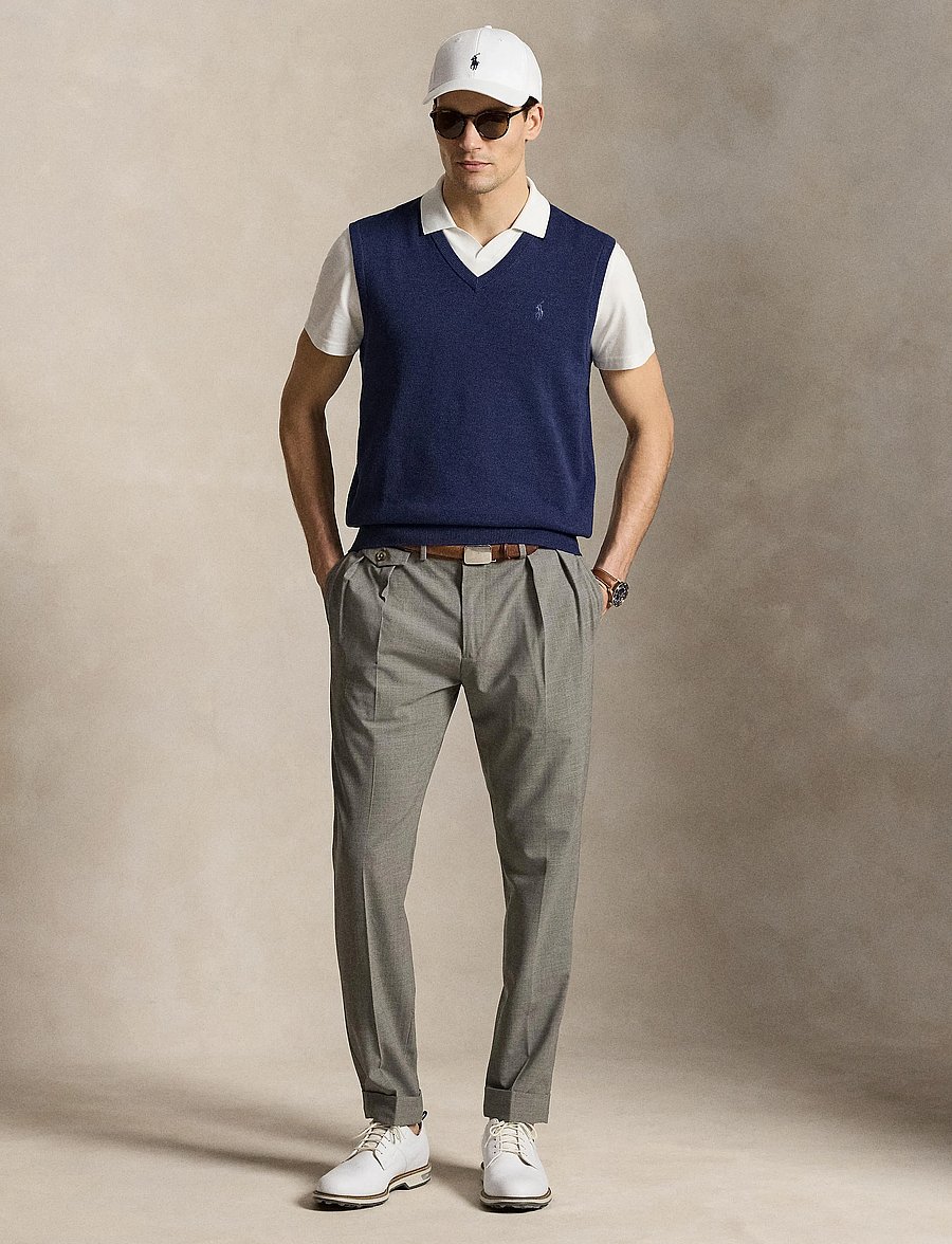 Ralph Lauren Golf - 2/48 COTTON COOLMAX-SWEATER-VEST - strikveste - twilight navy hea - 0