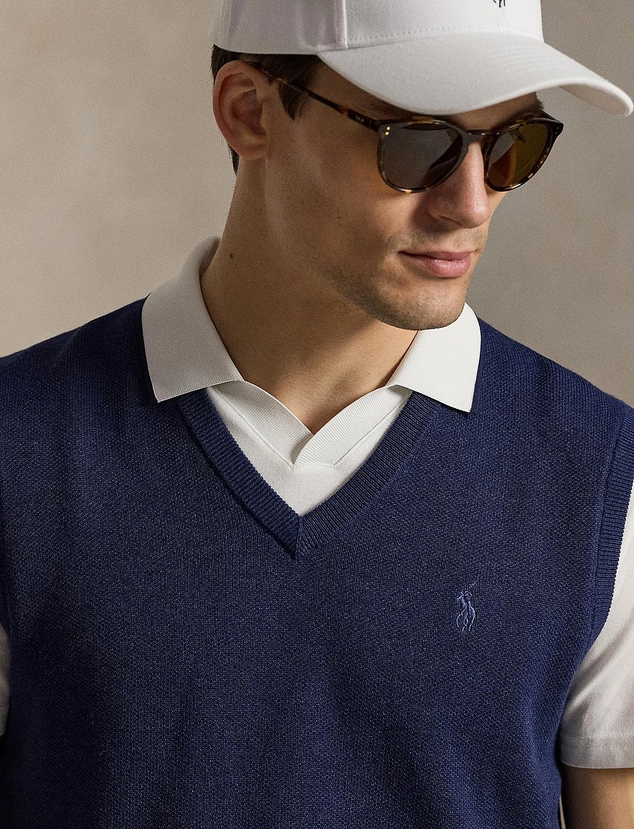 Ralph Lauren Golf - 2/48 COTTON COOLMAX-SWEATER-VEST - prjónavesti - twilight navy hea - 4