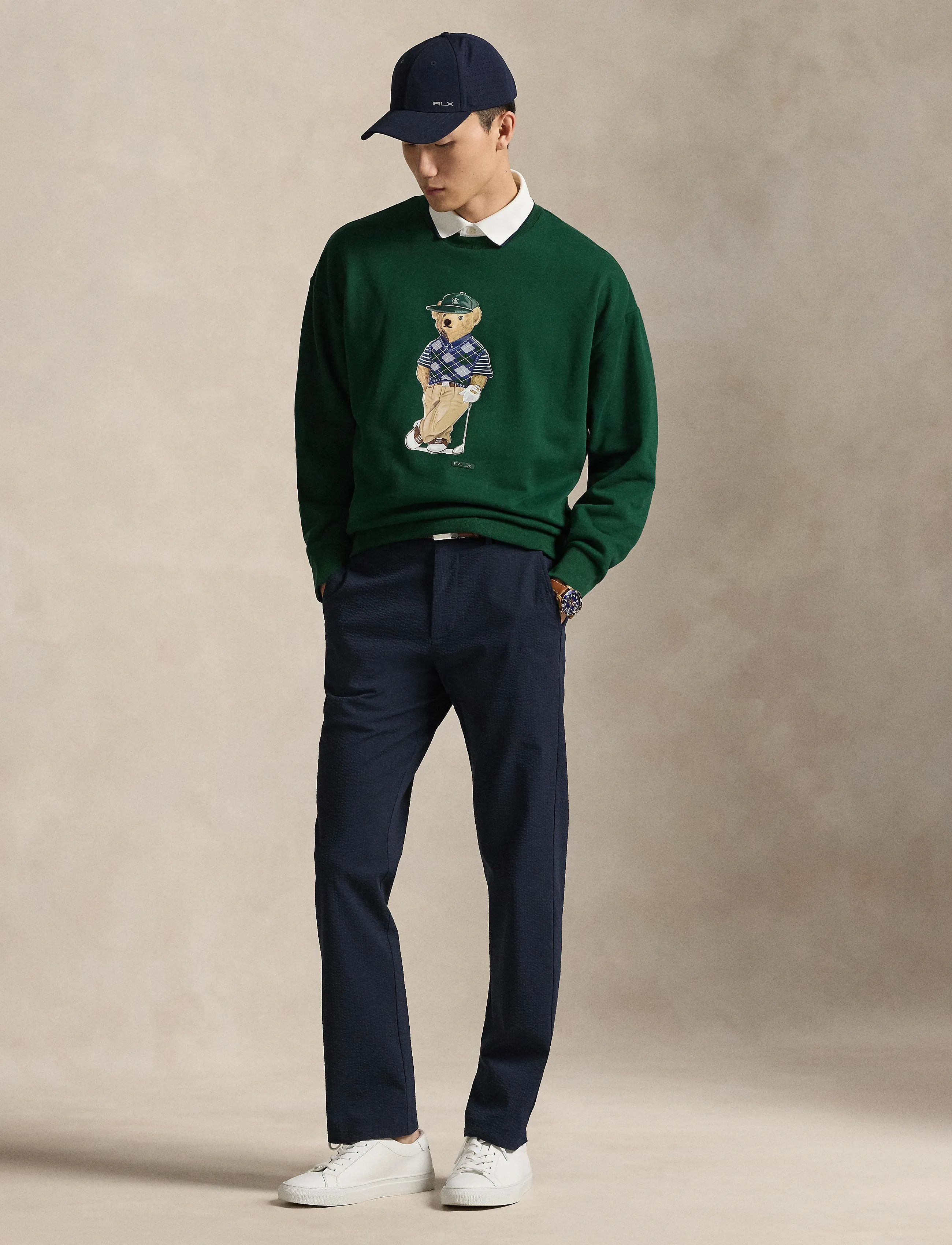 Ralph Lauren Golf LT WT MAGIC FLEECE-KNT-PULLOVER - Kleidung - MOSS AGATE / green