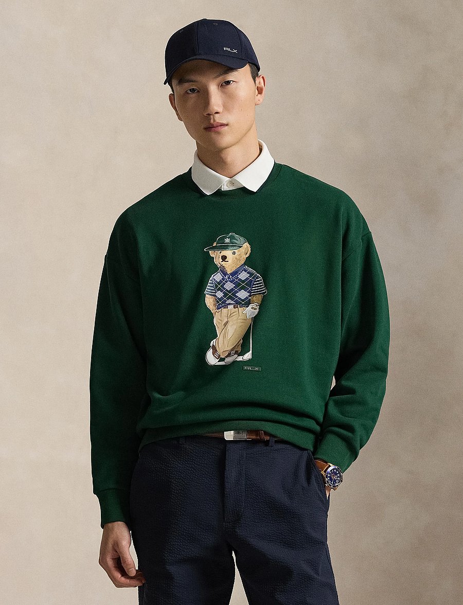 Ralph Lauren Golf - LT WT MAGIC FLEECE-KNT-PULLOVER - Överdelar - moss agate - 3