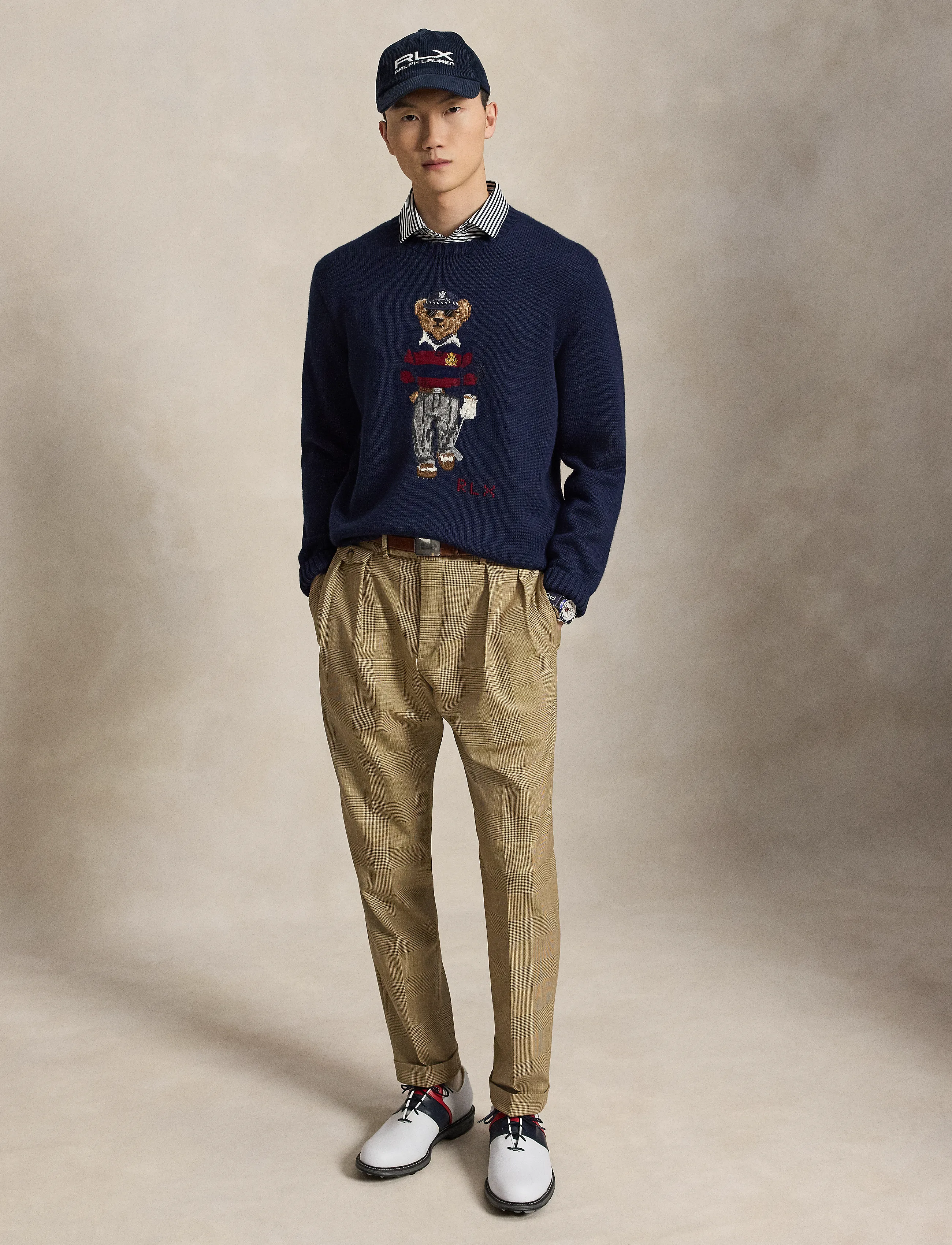 Ralph Lauren Golf - Plaid Performance Wool-Blend Trouser - golfhosen - glen plaid - 1