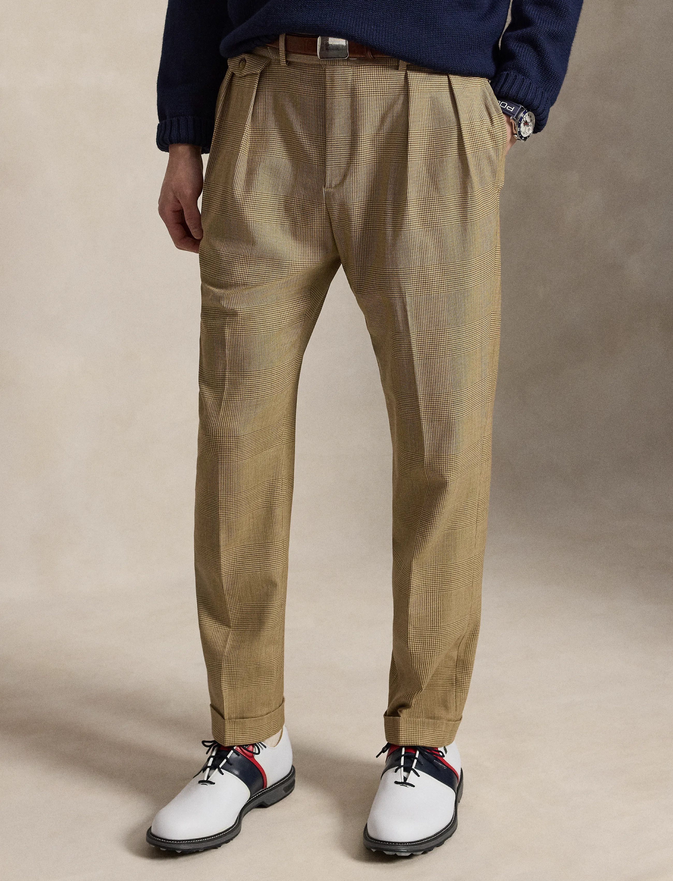 Ralph Lauren Golf - Plaid Performance Wool-Blend Trouser - golfhosen - glen plaid - 5