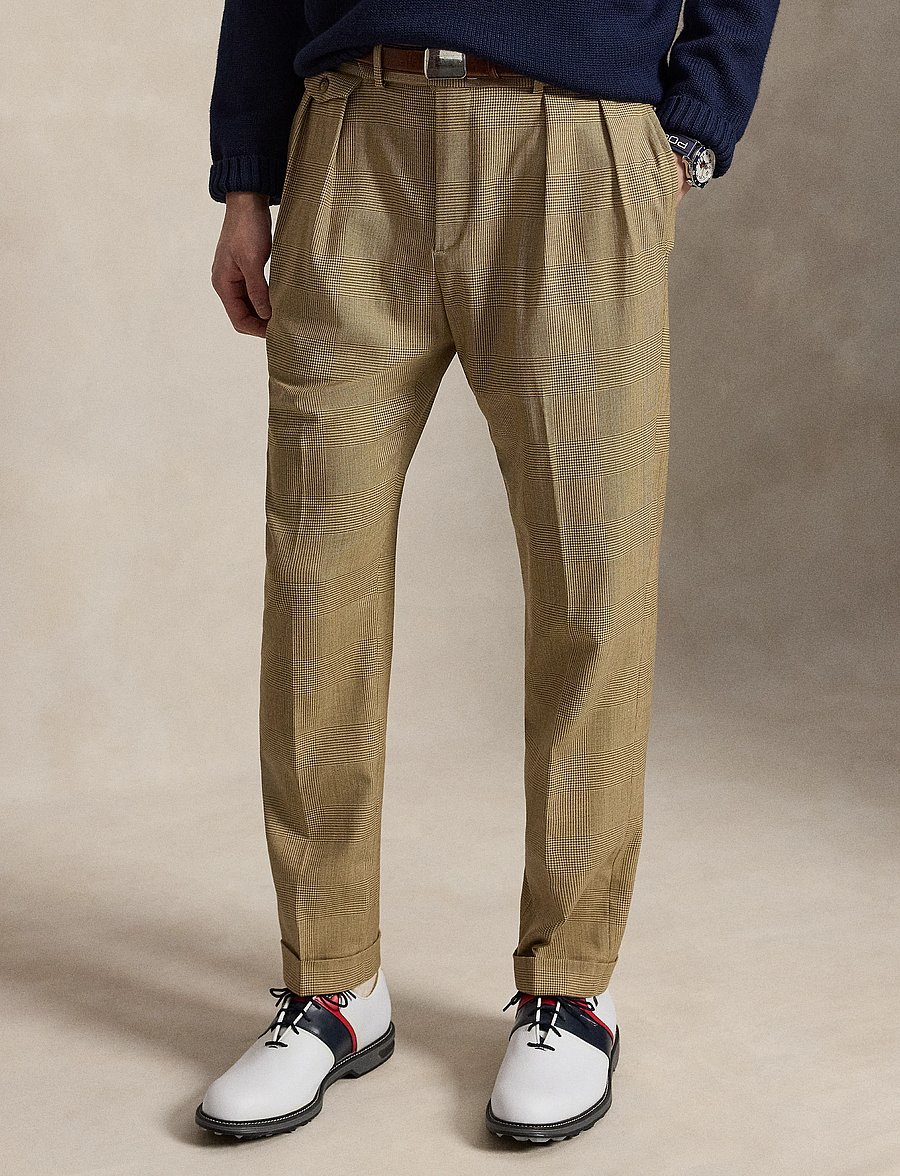 Ralph Lauren Golf - Plaid Performance Wool-Blend Trouser - golfhosen - glen plaid - 5