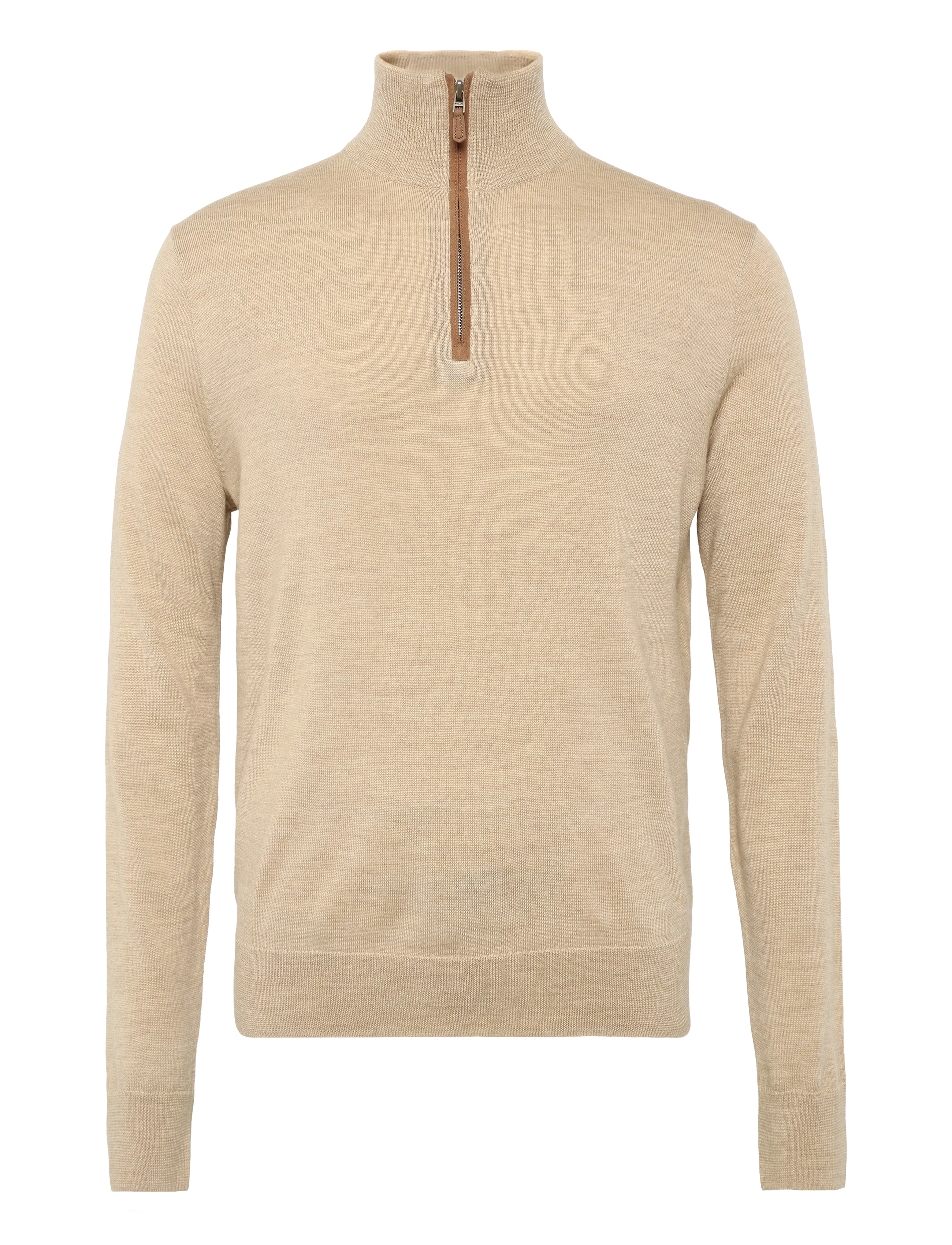 Ralph Lauren Golf 2/30 MERINO WOOL-SWEATER-HALF ZIP - Kläder - DUNE MELANGE / beige
