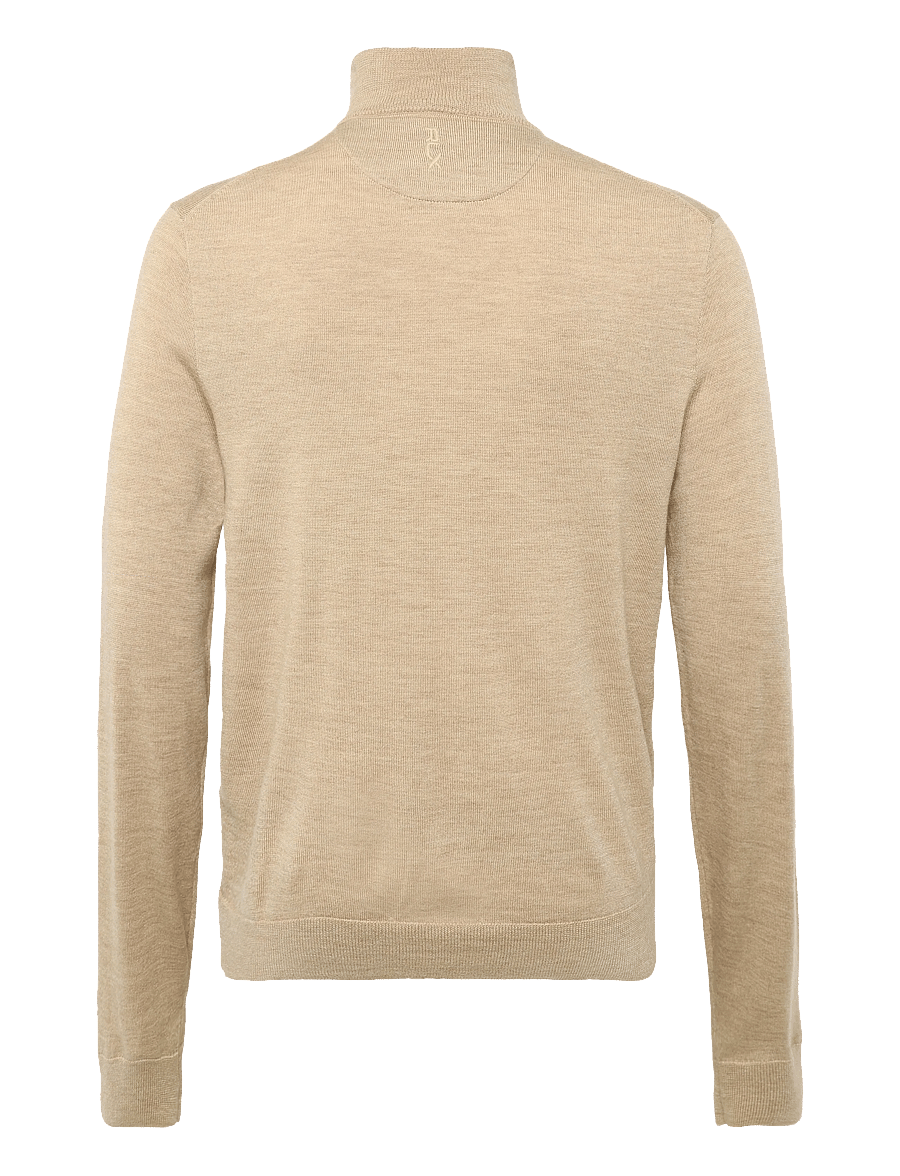 Ralph Lauren Golf - 2/30 MERINO WOOL-SWEATER-HALF ZIP - sweatshirts - dune melange - 1