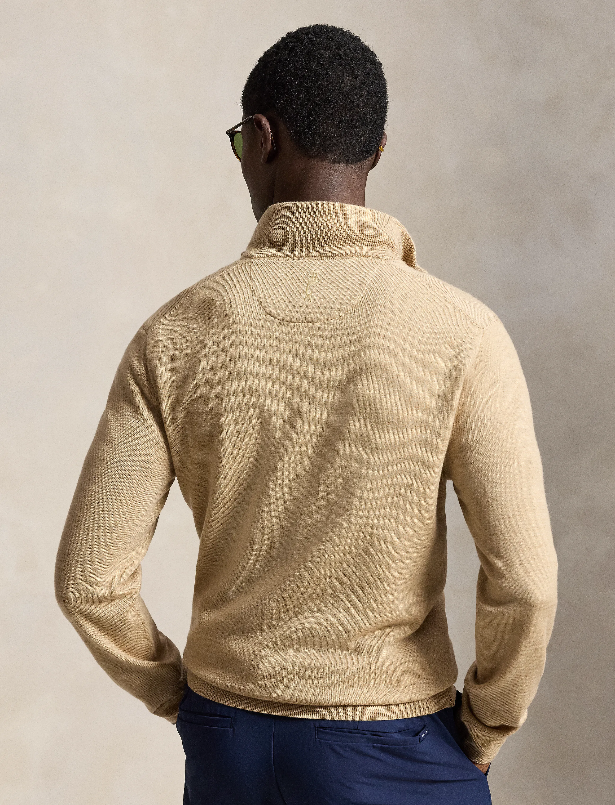 Ralph Lauren Golf - 2/30 MERINO WOOL-SWEATER-HALF ZIP - sweatshirts - dune melange - 2