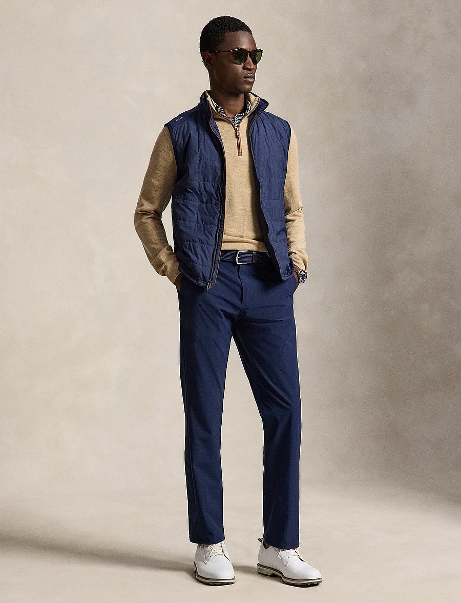 Ralph Lauren Golf - 2/30 MERINO WOOL-SWEATER-HALF ZIP - sweatshirts - dune melange - 4