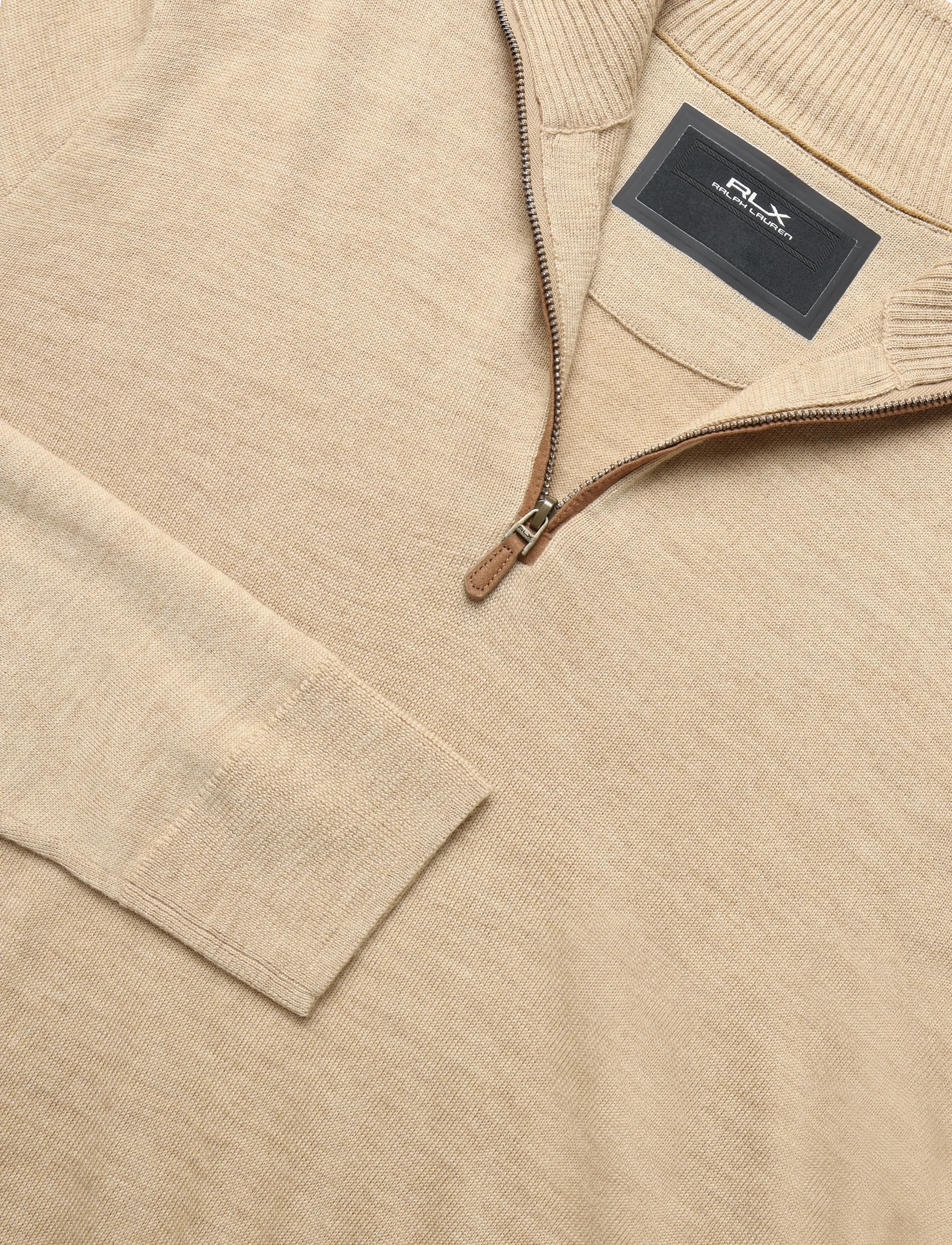 Ralph Lauren Golf - 2/30 MERINO WOOL-SWEATER-HALF ZIP - sweatshirts - dune melange - 2