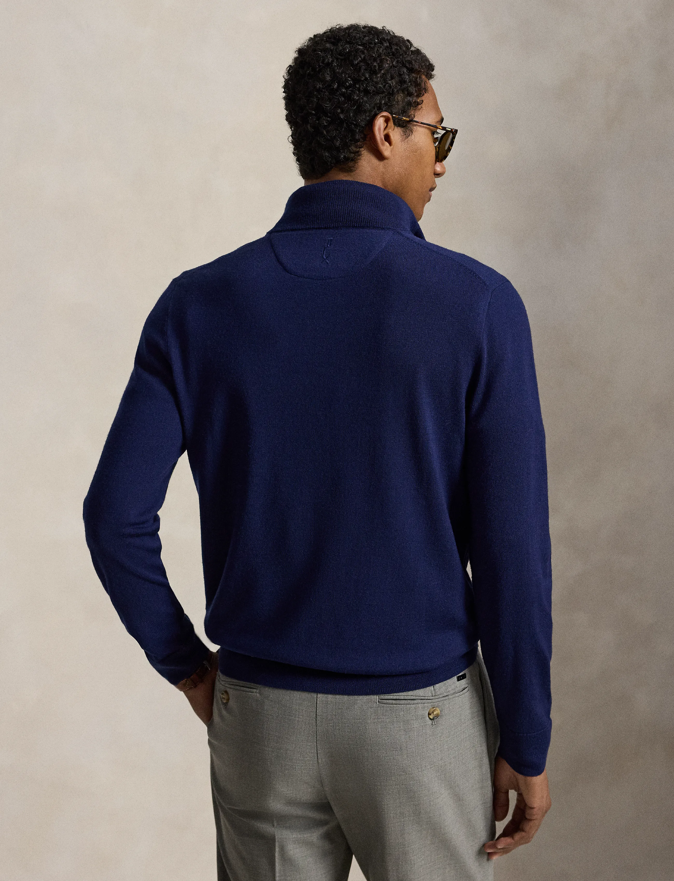 Ralph Lauren Golf - 2/30 MERINO WOOL-SWEATER-HALF ZIP - sweatshirts - refined navy - 1