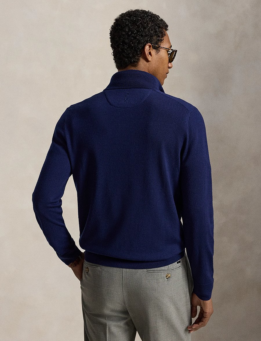 Ralph Lauren Golf - 2/30 MERINO WOOL-SWEATER-HALF ZIP - sweatshirts - refined navy - 1