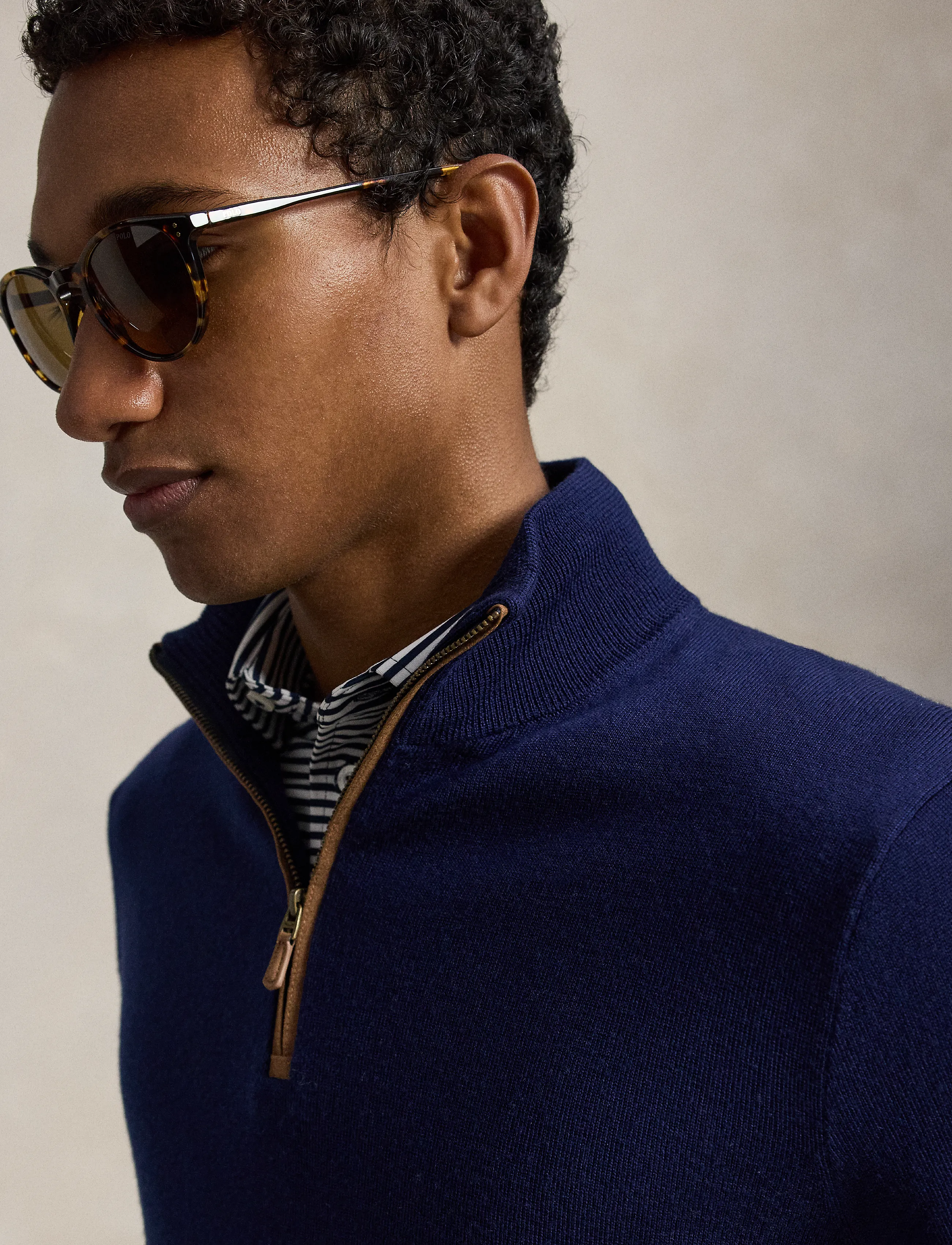 Ralph Lauren Golf - 2/30 MERINO WOOL-SWEATER-HALF ZIP - sweatshirts - refined navy - 4
